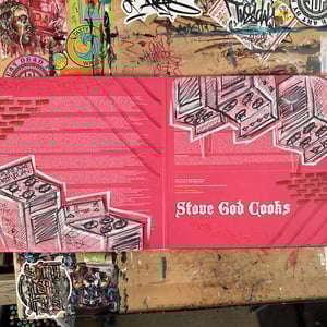 STOVE HAS EYES. 1 of 1 HAND PAINTED REASONABLE DROUGHT GATEFOLD VINYL COVER