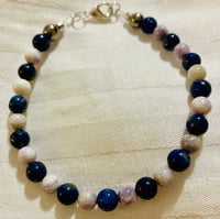 Lapis Lazuli and Tiffany Jasper Bracelet