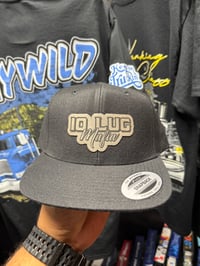 Image 2 of 10LugMafia leather Patch flat bill hat 