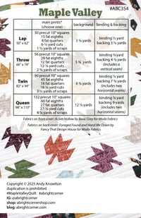 Image 2 of Maple Valley quilt pattern - PDF version