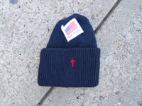 Image 4 of CROSS BEANIE NAVY