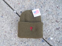 Image 4 of CROSS BEANIE BROWN