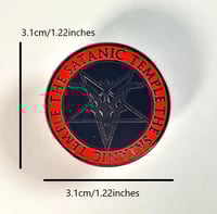Image 2 of The Satanic Temple Official Merchandise Enamel Pin SOLD OUT ONLINE