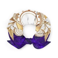Image 6 of Golden Purple Pansy Hair Scrunchie