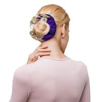Image 4 of Golden Purple Pansy Hair Scrunchie