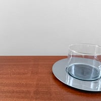 Image 2 of Signe Persson-Melin Boda Nova Glass Coffee Cup with Steel Saucer