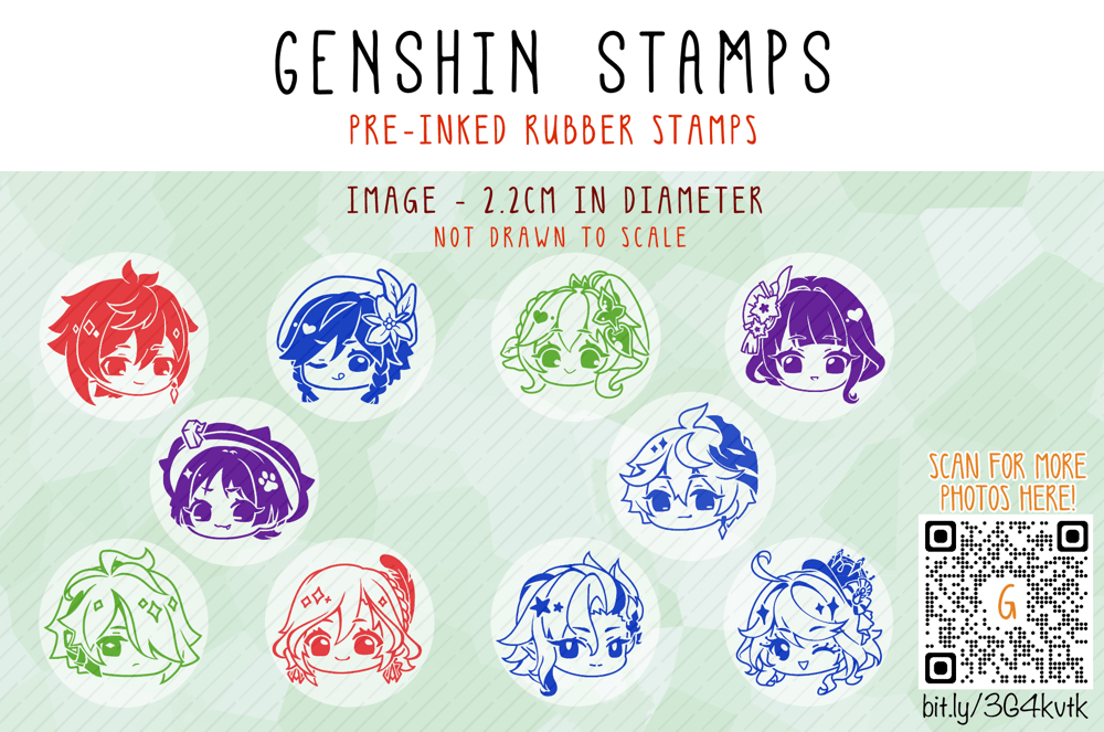 Image of Self-inking stamps - Genshin Impact