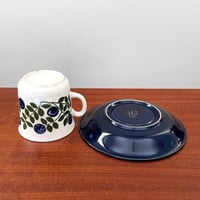 Image 4 of Upsala-Ekeby/Gefle Blåbär Coffee Cup with Saucer