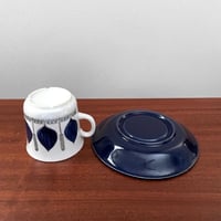 Image 4 of Upsala-Ekeby/Gefle Groblad Blue Coffee Cup with Saucer