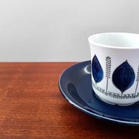 Image 2 of Upsala-Ekeby/Gefle Groblad Blue Coffee Cup with Saucer