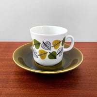 Image 1 of Upsala-Ekeby/Gefle Bladranka Coffee Cup with Saucer