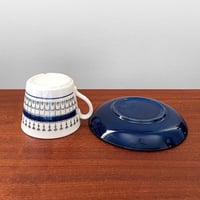 Image 4 of Upsala-Ekeby/Gefle Smide Blue Coffee Cup with Saucer