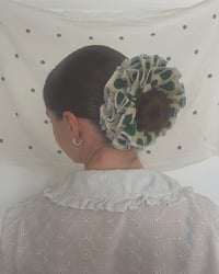Image 1 of Polka Dot Ruffle Scrunchie #3