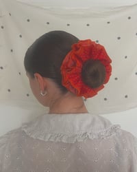 Image 1 of Polka Dot Ruffle Scrunchie #5