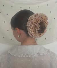 Image 1 of Polka Dot Ruffle Scrunchie #6