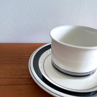 Image 2 of Arabia Finland Faenza Black Tea Cup with Saucer