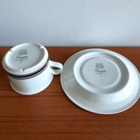 Image 4 of Arabia Finland Faenza Black Tea Cup with Saucer