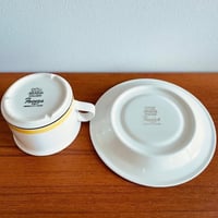 Image 4 of Arabia Finland Faenza Yellow Tea Cup with Saucer