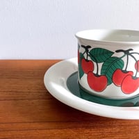 Image 2 of Arabia Finland Kirsikka Tea Cup with Saucer