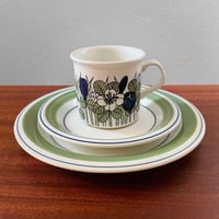 Image 1 of Arabia Finland Krokus Coloured Espresso Cup Trio Set