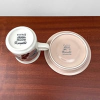 Image 4 of Arabia Finland Koralli Coffee Cup Trio Set