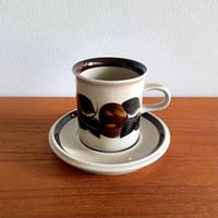 Image 1 of Arabia Finland Ruija Coffee Cup with Saucer