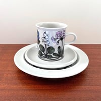 Image 1 of Arabia Finland Flora Coffee Cup Trio Set