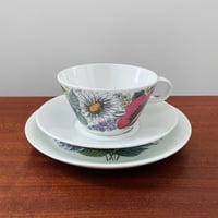 Image 1 of Arabia Finland Valmu Tea Cup Trio Set