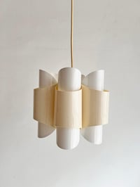 Image 1 of LAMPARA VINTAGE BEIS-BLANCA , AÑOS 70
