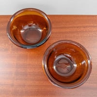 Image 3 of Kaj Franck Luna Amber Glass Dessert Bowls