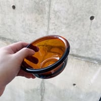 Image 4 of Kaj Franck Luna Amber Glass Dessert Bowls