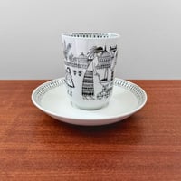 Image 2 of Arabia Finland Emilia Cocoa Cup with Saucer
