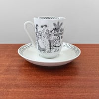 Image 3 of Arabia Finland Emilia Cocoa Cup with Saucer