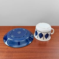 Image 4 of Upsala-Ekeby/Gefle Groblad Blue Tea Cup with Saucer