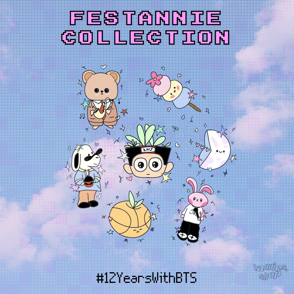Image of Festannie Characters Glitter Sticker Pack 