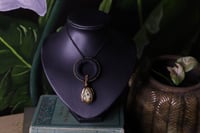 Image 1 of Black hemp dendritic jasper necklace -XS