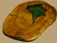 Image 2 of Live Edge Charcuterie Board with Glowing Resin 