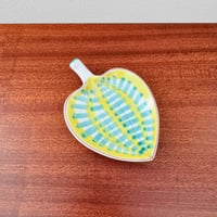Image 1 of Stig Lindberg Gustavsberg Faience Small Decorative Leaf Dish
