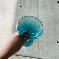 Image 2 of Nanny Still Harlekiini Turquoise Glass Dessert Bowl