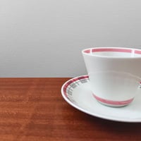 Image 2 of Rörstrand Red Fiesta Tea Cup with Saucer