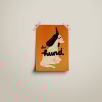 Image 2 of Postkarte - der hund / Braun