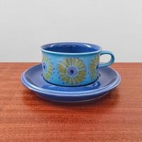 Image 1 of Arabia Finland Hilkka-Liisa Ahola Blue Tea Cup with Saucer