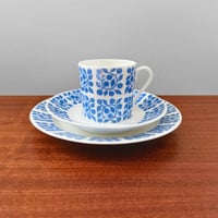 Image 1 of Gustavsberg Bladruta Coffee Cup Trio Set