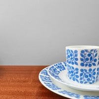 Image 2 of Gustavsberg Bladruta Coffee Cup Trio Set