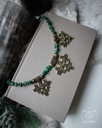 Image 2 of Hiddensee Collier (Brass & Malachite)