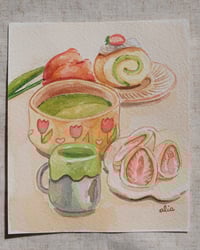Image 2 of Matcha and Tulips