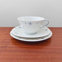 Image 1 of Rörstrand Swedish Grace Snowflake Tea Cup Trio Set