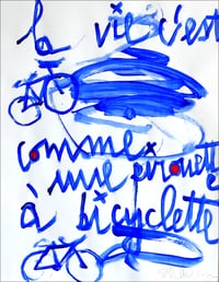 La vie c'est comme une pirouette à bicyclette