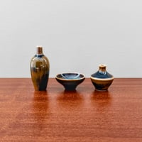 Image 1 of Carl-Harry Stålhane Rörstrand Brown/Black Stoneware Miniatures