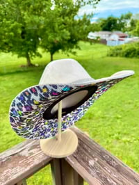 Image 3 of Rainbow Leopard Rhinestone Cowboy Hat